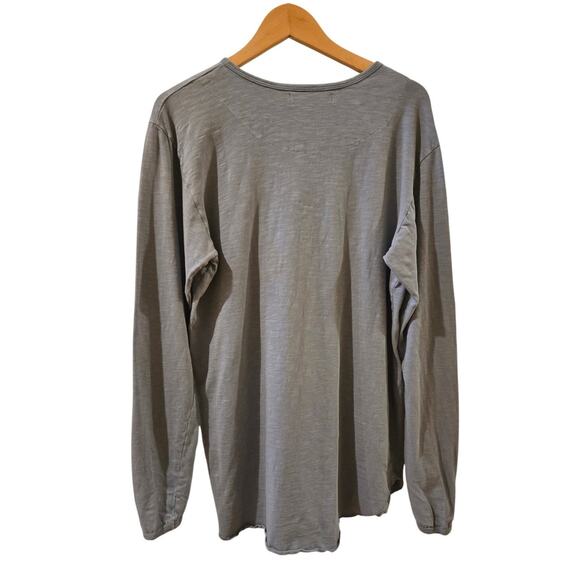 Kinetix Shirt Casual Luxury Long Sleeve Henley Blue Heather Cotton Mens Large - Picture 4 of 9